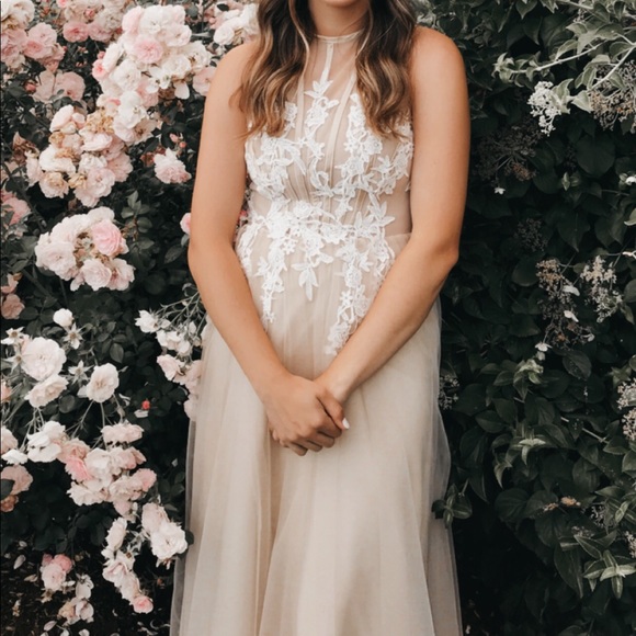 Champagne Tulle Dress - Picture 2 of 8